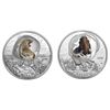 Image 1 : 2018 $20 Fine Silver Coin-Frozen in Ice: Scimitar Sabretooth Cat and Wooly Mammoth, lot of 2 coins.