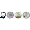 Image 1 : 1994 $5 Fine Silver Coin Maple Leaf. 2001 Hologram , 2003 Good Fortune, and 2005 Maple Leaf of Hope,