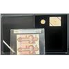 Image 1 : 1996 $2 Proof Piedfort & Banknote Set.  Uncut Sheet of 2 notes PCGS grade Gem UNC66PPQ.