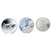 Image 1 : 2006 $30 Sterling Silver Coin-Dog Sled Team, 2006 $30 Sterling Silver Canadarm, and 2007 $30 Sterlin