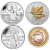 Image 1 : 2008 $5 The Silver Maple Leaf, 20th Anniversary, 2010 $3 Return of the Tyee, 2012 $1 The 100th Grey 
