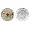 Image 1 : 2009 $8 Sterling Silver Coin-Maple of Wisdom, 2016 $8 Dragon Dance, lot of 2 coins.