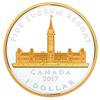 Image 1 : 2017 $1 Renewed Silver Dollar: Commemorative Royal Visit - Parliament Building - Pure Silver Coin.  