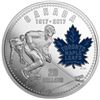 Image 1 : 2017 $20 100th Anniversary of Toronto Maple Leafs - Pure Silver Coin.  Tax Exempt.