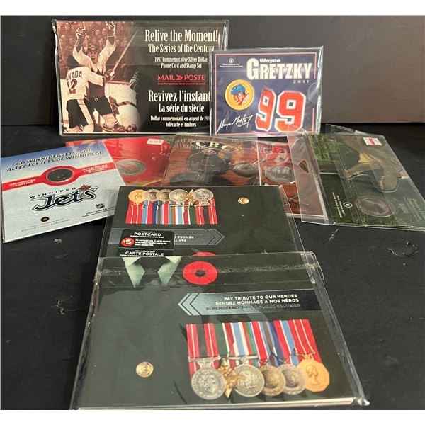 Lot of 8 various RCM Commemorative coin issues includes 25¬¢, 50¬¢, $1 & Postcard issues.