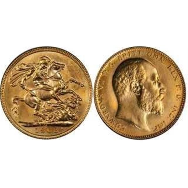 1908-C Sovereign ICCS SPECIMEN-63, A nice and very scarce example with lovely reflective surfaces an