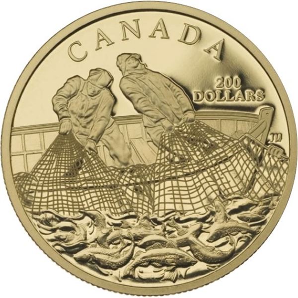 2007 $200 Fishing Trade - 22-kt. Gold Coin.