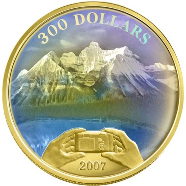 2007 $300 The Grandeur of the Canadian Rockies.  14KT Gold - 45 grams