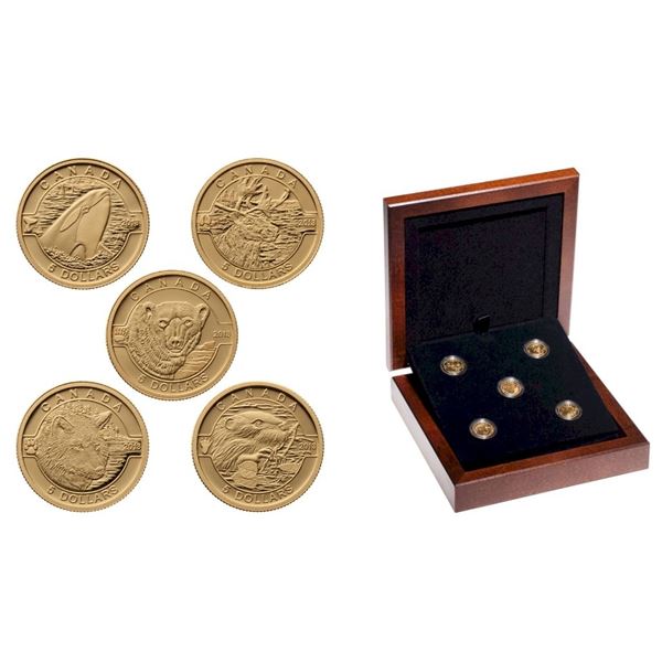 2013 $5 O Canada Wildlife - Pure Gold Set.
