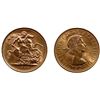 Image 1 : Great Britain;  1958 Gold Sovereign.  UNC example.