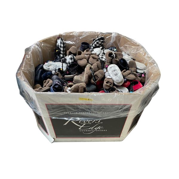 Surprise Pallet of Footwear - Cozy House Shoes, Fuzzy and Checkered Slippers, Fluffy Slip-Ons, Textu