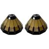 Image 1 : Group of 2 Stained Glass Lamp Shade - Geometric Art Deco Style