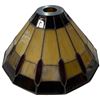 Image 2 : Group of 2 Stained Glass Lamp Shade - Geometric Art Deco Style