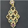 Image 2 : Gold Plated Silver Garnet Cz (1.4ct) Pendant (~weight 2.41g)