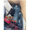 Image 3 : Box of Misc - Work Light, Calculator, Black & Decker Sander, Coat Hook, Sealer, Etc.