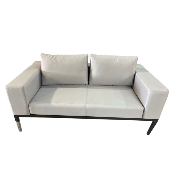 Modern Grey Loveseat Sofa - broken leg