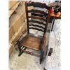 Image 3 : Vintage Ladder Back Rocking Chair and Armchair