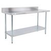 Image 1 : Stainless Steel Workbench with Backsplash 30" x 72" - Amazon Commercial Product (Picture may be a bi