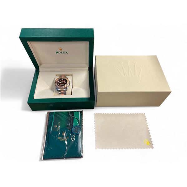 NEW Grade B Homage to Rolex Yacht Master  2-Tone Stainless Steel Watch with Oyster Bracelet