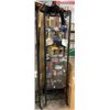 Image 1 : Slim Black Display Case with 5 Glass Shelves - 16"  18" x 71" Tall - Contents not included