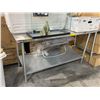Image 2 : Pro-Kitchen Stainless Steel Prep Table with Lower Shelf - 30" x 60" x 34" Tall