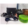 Image 2 : Shelf Lot of Camera Accessories, Binoculars and Cases