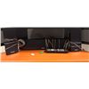 Image 2 : Console Desk w/Sony Speakers & Stereo System, Philips Sound Speakers, Etc.