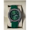 Image 2 : NEW Grade B Homage to Rolex Iced Submariner White Gold & Diamonds Green Dial Diamond Bezel Green Rub