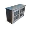 Image 2 : Rustic Glass front wooden cabinet (approx 36' W x 14"D x 30" H)