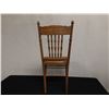 Image 8 : Wooden Spindle-Back Chair w/ Etched Back & Woven Seat 16" x 16" x 38"H