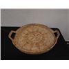 Image 2 : Woven Basket Tray w/ Handles from Bali 25" Dia, 3.5"H