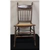 Image 1 : Wooden Spindle-Back Chair w/ Woven Seat 17" x 16" x 42"H