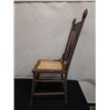 Image 7 : Wooden Spindle-Back Chair w/ Woven Seat 17" x 16" x 42"H
