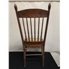 Image 8 : Wooden Spindle-Back Chair w/ Woven Seat 17" x 16" x 42"H