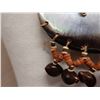 Image 3 : Beaded Necklace w/ Shell Half Moon Pendant & Fringe from the Soloman Islands 32"L x 4"W