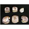 Image 1 : Qty 6 Cowrie Shell Napkin Holders w/ Aquatic Motif