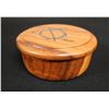 Image 1 : Round Wooden Trinket Box w/ Lid & Honu Turtle Motif 4.25" Dia, 1.5"H
