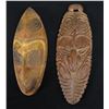 Image 1 : Qty 2 Wooden Masks Wall Hangings, Approx. 3" x 8.5"