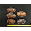 Image 9 : Qty 5 Oval Wooden Bowls, Approx. 7"L