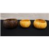Image 1 : Qty 3 Coconut Bowls, Misc Sizes