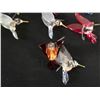 Image 9 : Qty 8 Hummingbird Blown Glass Ornaments w/ 22 Kt Gold Accents Approx. 2.5" Dia