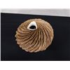 Image 2 : Ceramic Art Pottery "Wood Drift" Textured Vase by Anne Goldman  7" Dia, 5"H