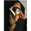Image 2 : Ceramic Funeral Figure Pole w/ Spiderweb & Boar Teeth Mask Wall Hanging 15"L