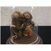 Image 4 : Qty 2 Nature Tree Trolls in Glass Display 6" Dia, 7.5"H