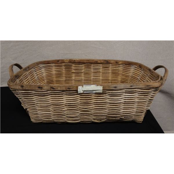 Woven Basket Tray w/ Handles 31" x 19" x 10"H