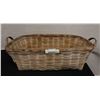 Image 1 : Woven Basket Tray w/ Handles 31" x 19" x 10"H