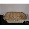 Image 2 : Woven Basket Tray w/ Handles 31" x 19" x 10"H