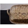 Image 3 : Woven Basket Tray w/ Handles 31" x 19" x 10"H