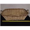 Image 9 : Woven Basket Tray w/ Handles 31" x 19" x 10"H