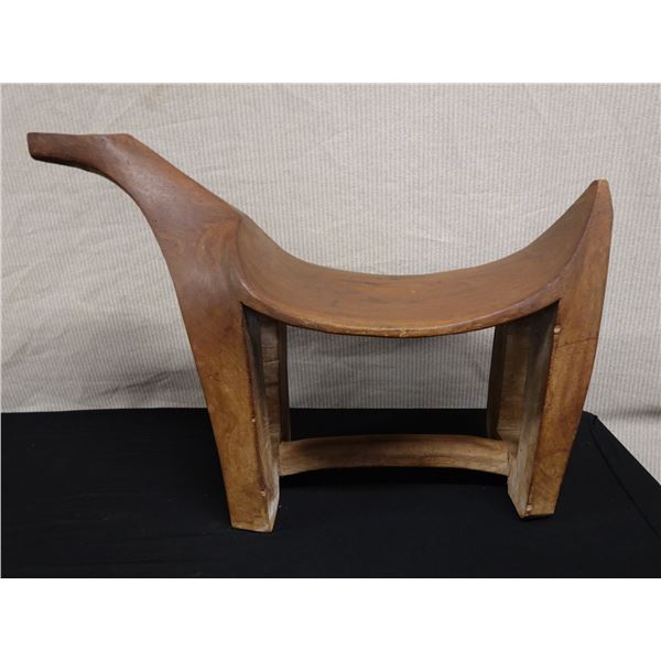Wooden Coconut Grater Stool from Micronesia 31" x 16.5" x 21"H